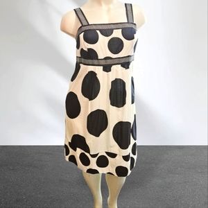 Signature By Robbie Bee Polkadot B&W Sundress 18W EUC